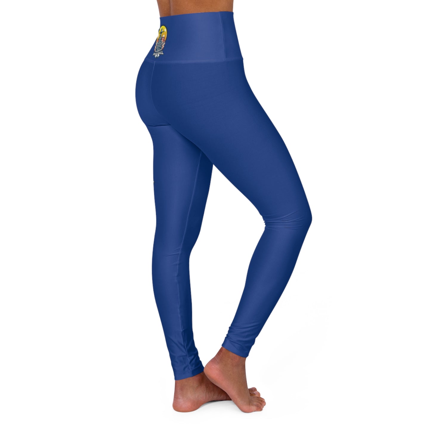 High Waisted Yoga Leggings Blue