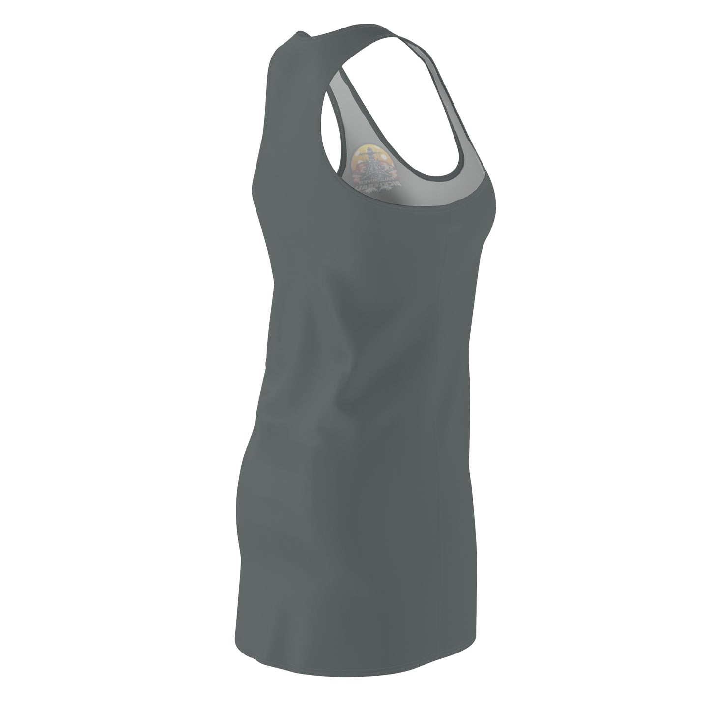 Women's Cut & Sew Racerback Dress Dark Grey