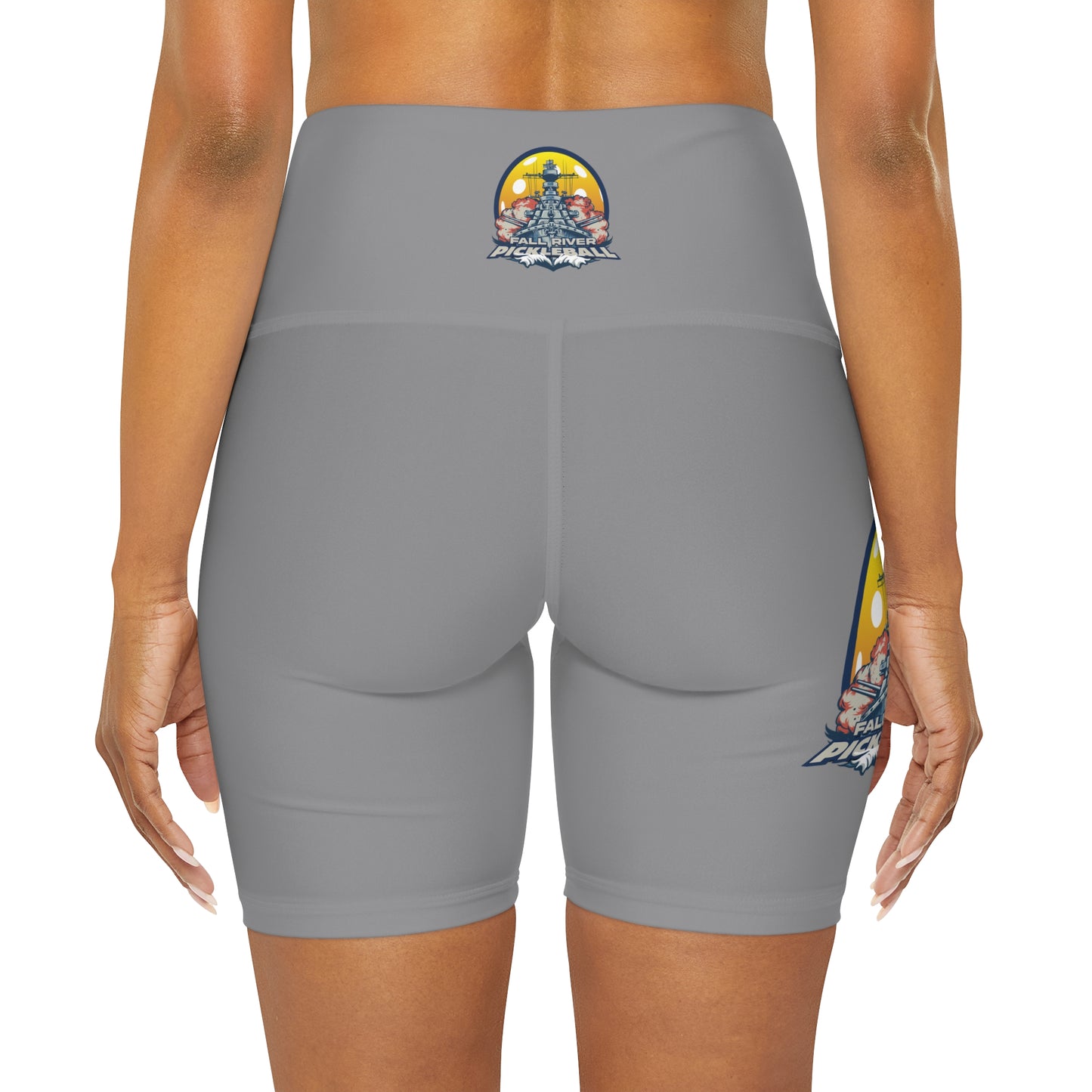 High Waisted Yoga Shorts Grey