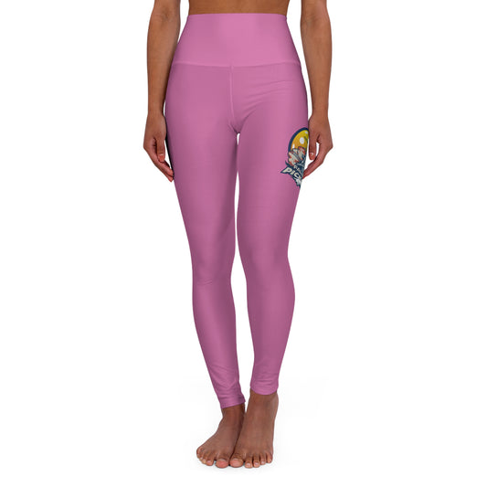 High Waisted Yoga Leggings Light Pink