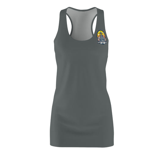 Women's Cut & Sew Racerback Dress Dark Grey