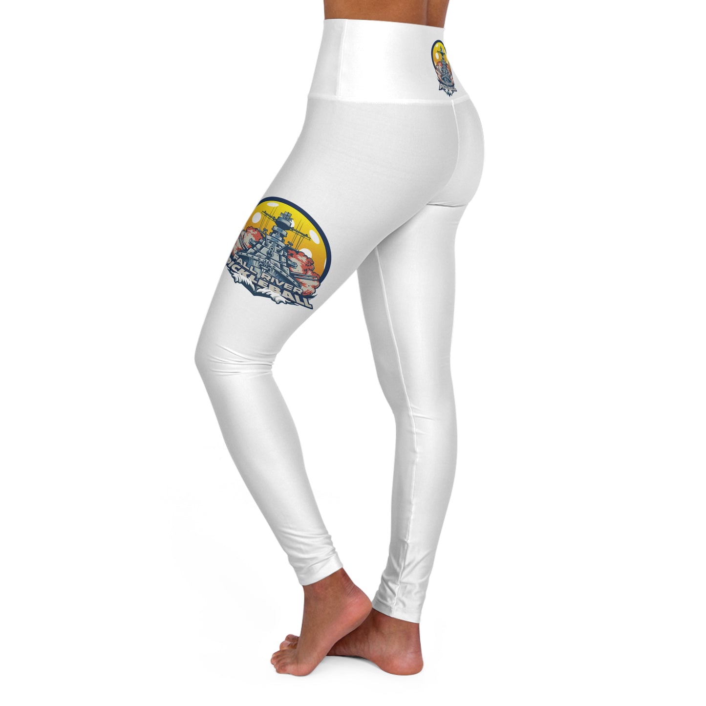 High Waisted Yoga Leggings White