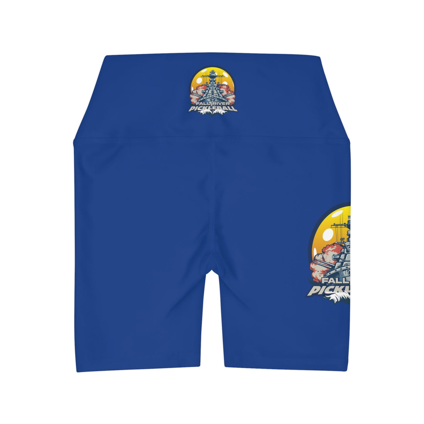 High Waisted Yoga Shorts Blue