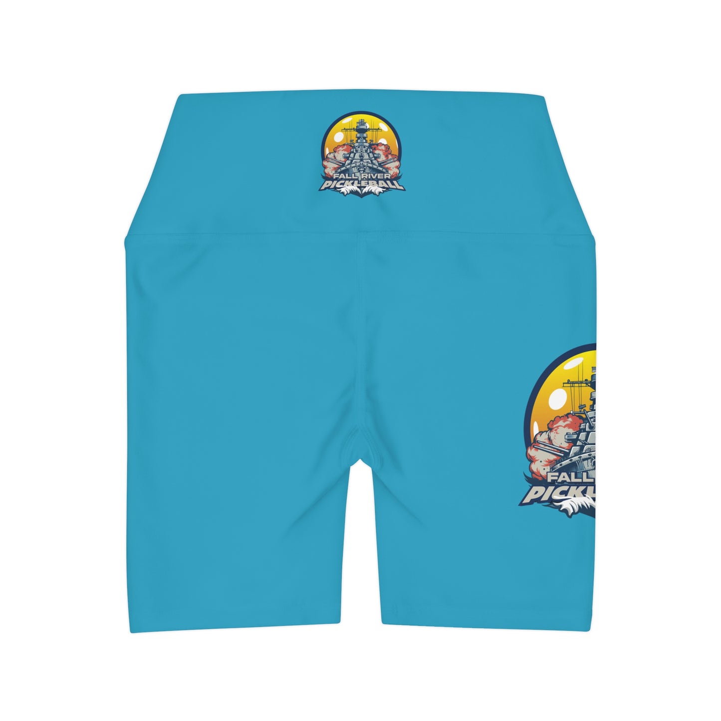 High Waisted Yoga Shorts Turquoise