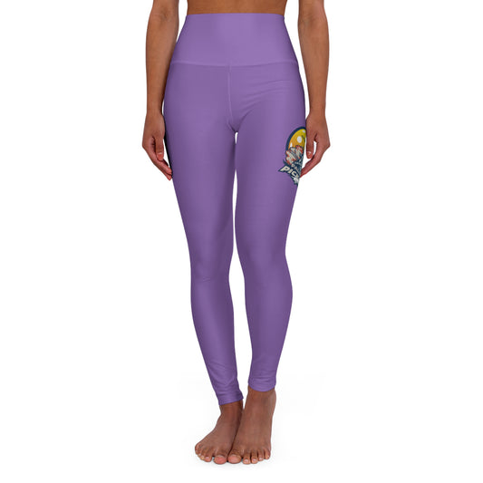High Waisted Yoga Leggings Light Purple