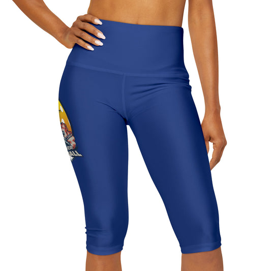 Yoga Capri Leggings Blue