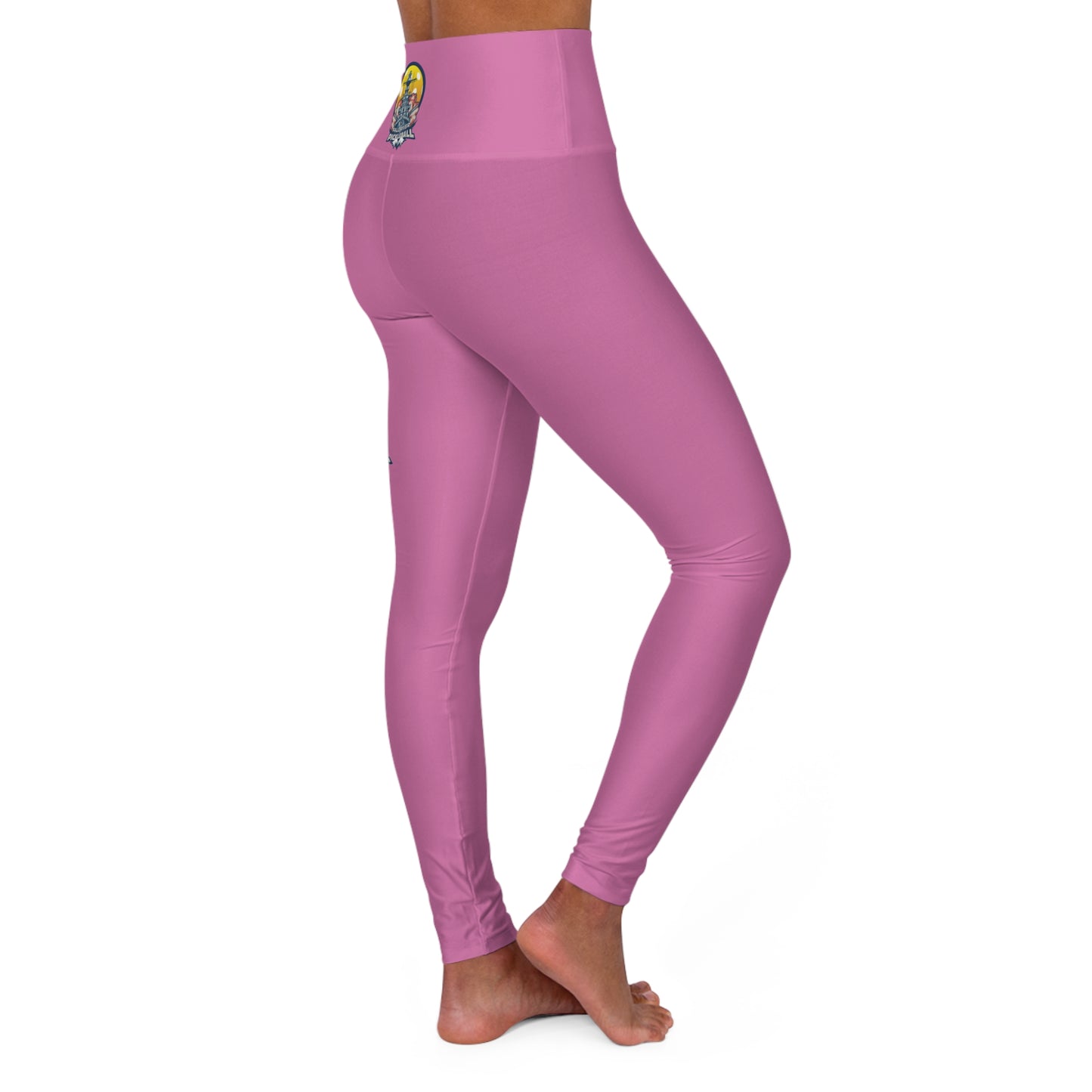 High Waisted Yoga Leggings Light Pink