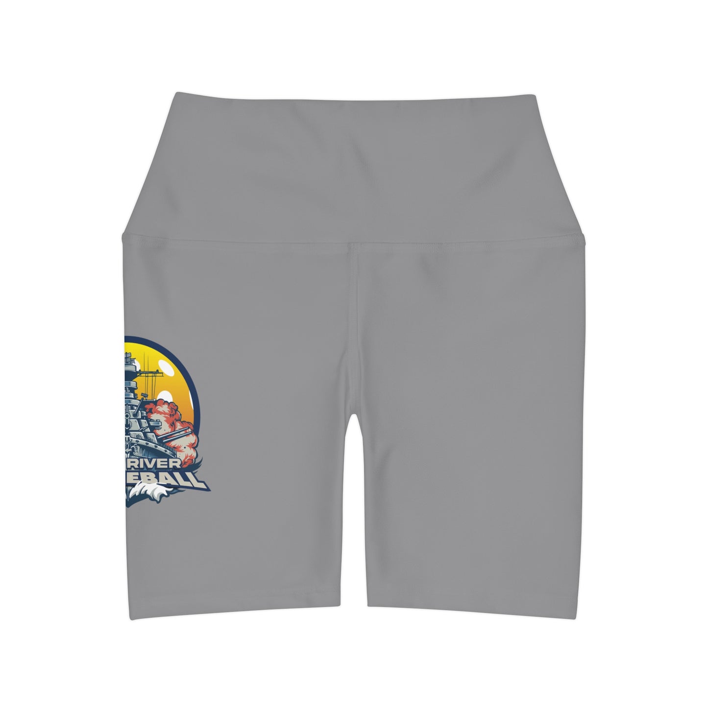 High Waisted Yoga Shorts Grey