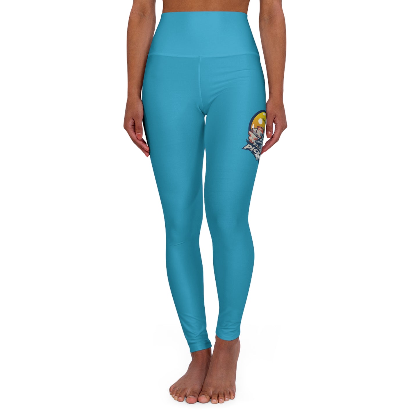 High Waisted Yoga Leggings Turquoise