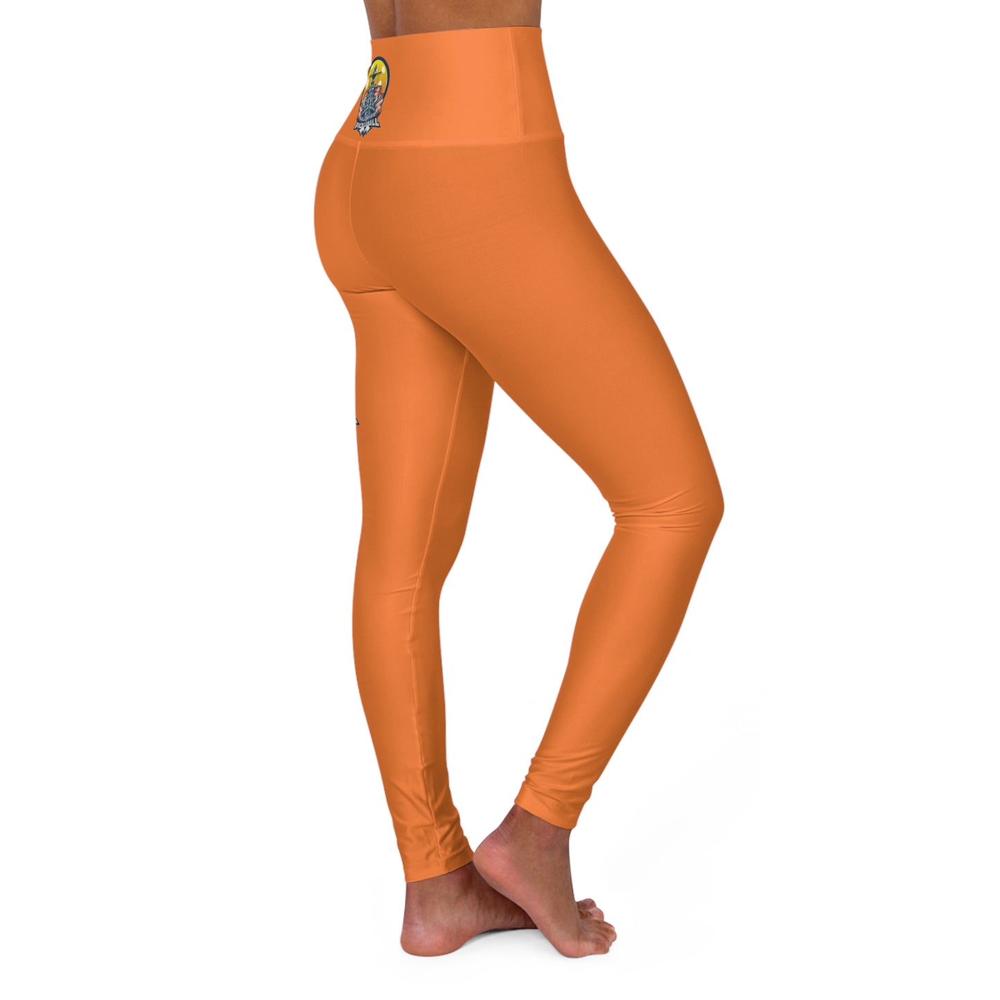 High Waisted Yoga Leggings Light Orange