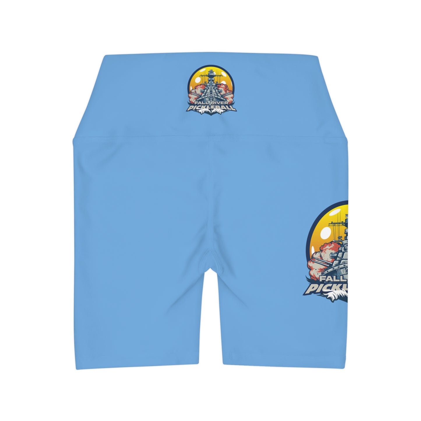 Waisted Yoga Shorts Light Blue