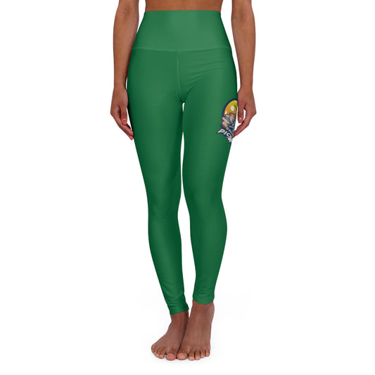 High Waisted Yoga Leggings Green