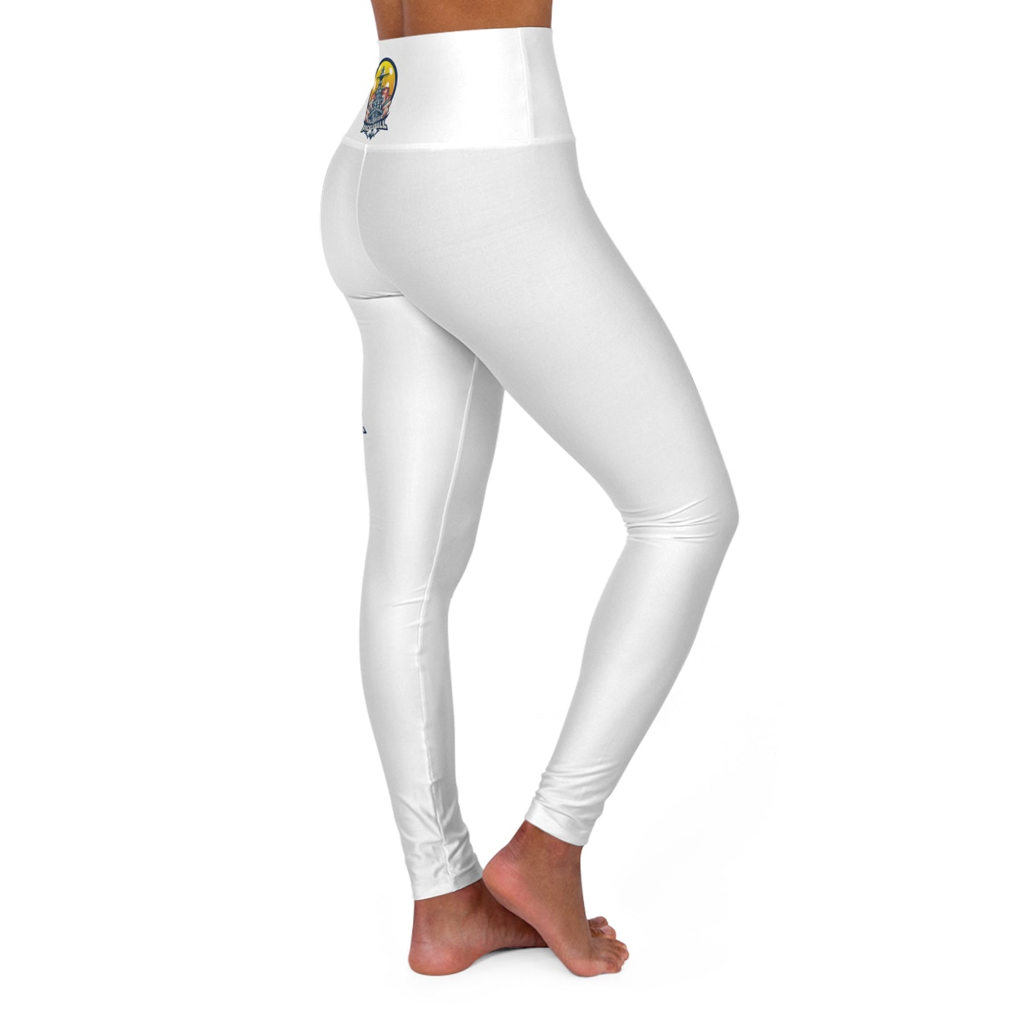 High Waisted Yoga Leggings White