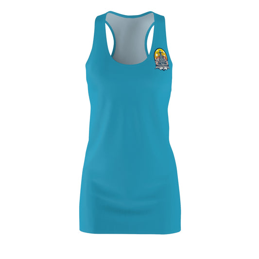 Women's Cut & Sew Racerback Dress Turquoise