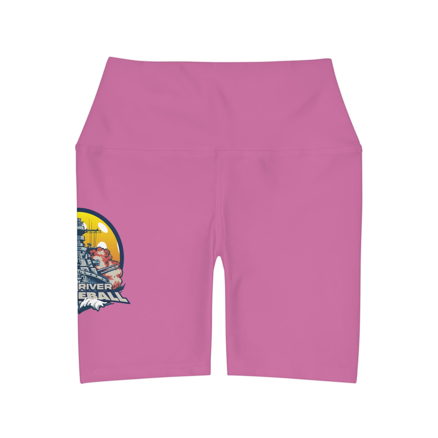 High Waisted Yoga Shorts Light Pink