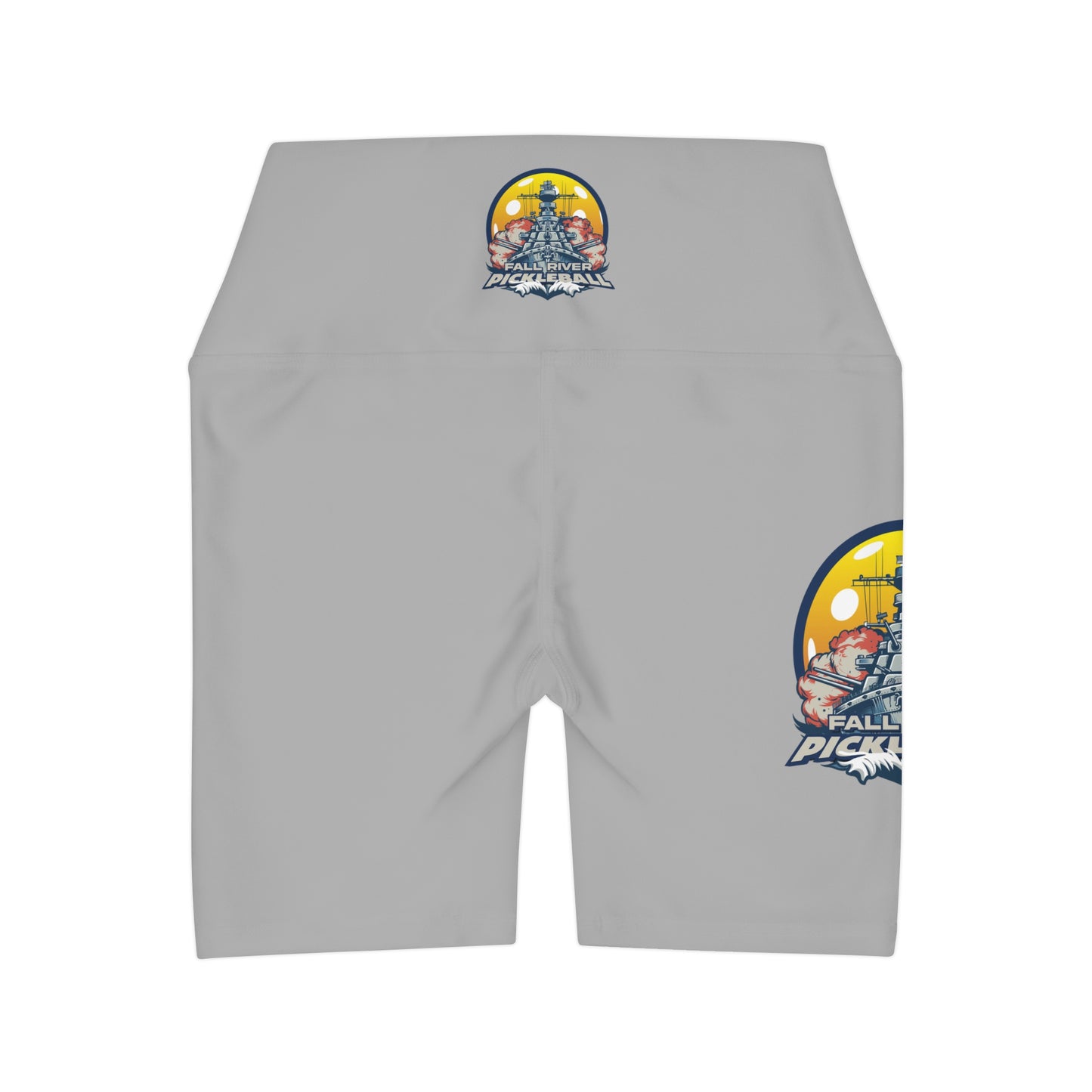 Waisted Yoga Shorts Light Grey