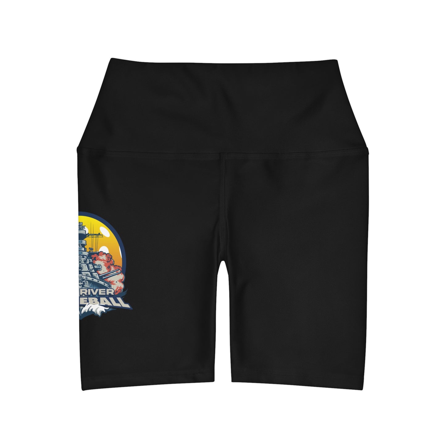 High Waisted Yoga Shorts Black