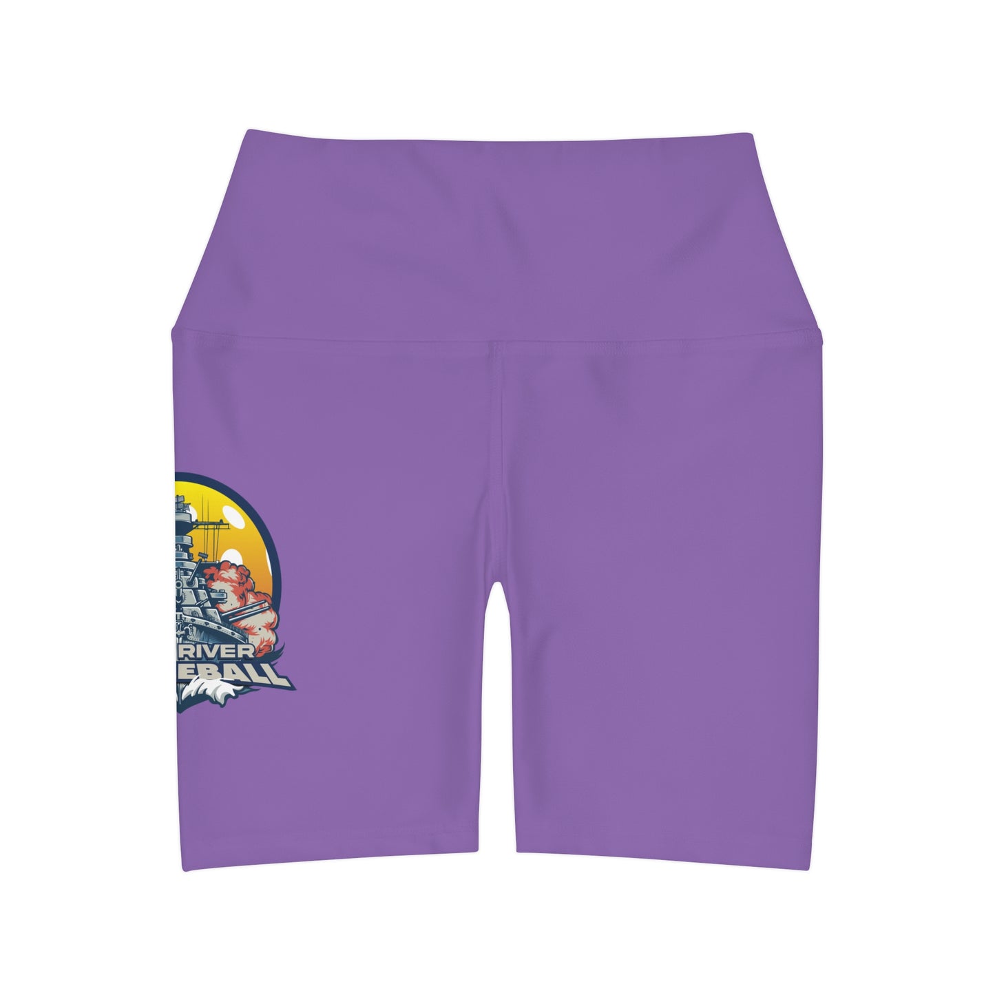 High Waisted Yoga Shorts Light Purple