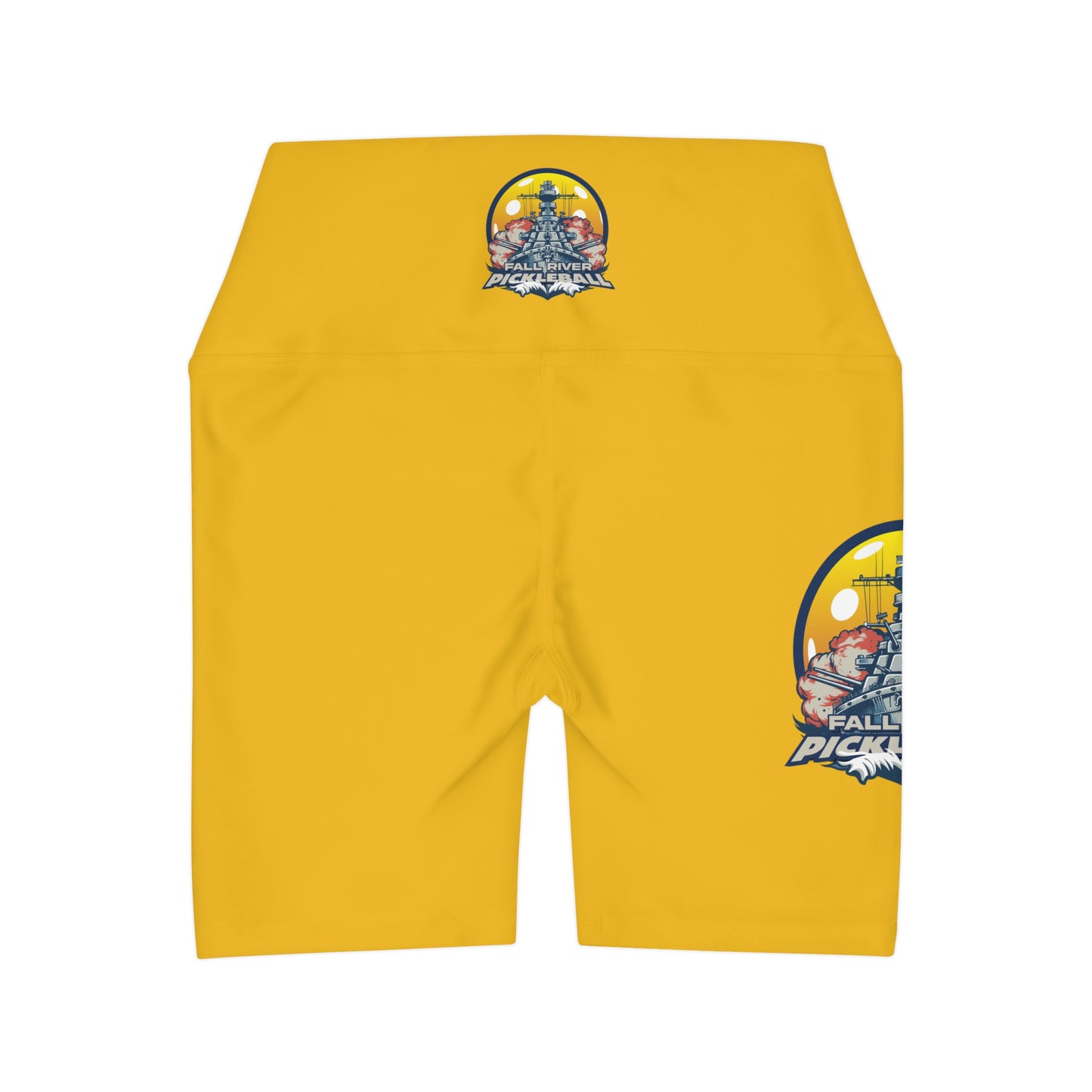 High Waisted Yoga Shorts Yellow