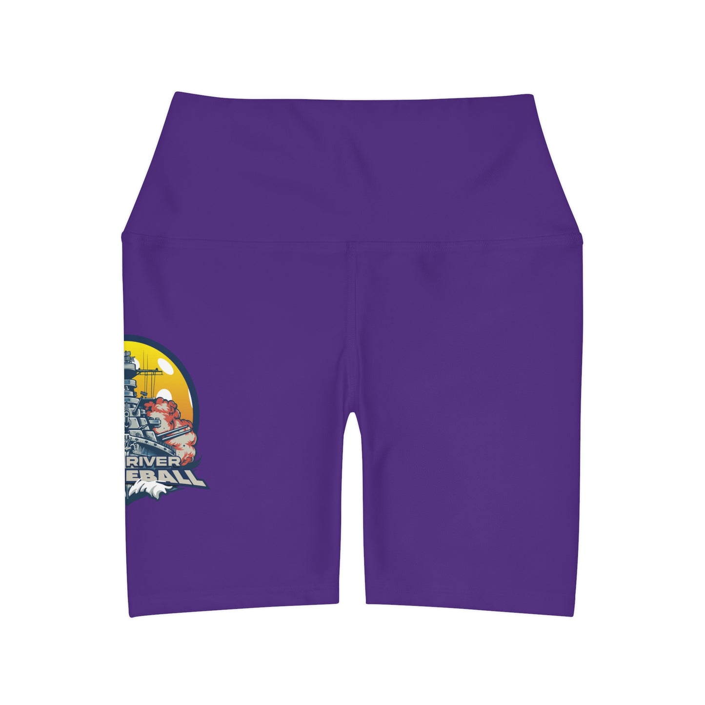 High Waisted Yoga Shorts Purple