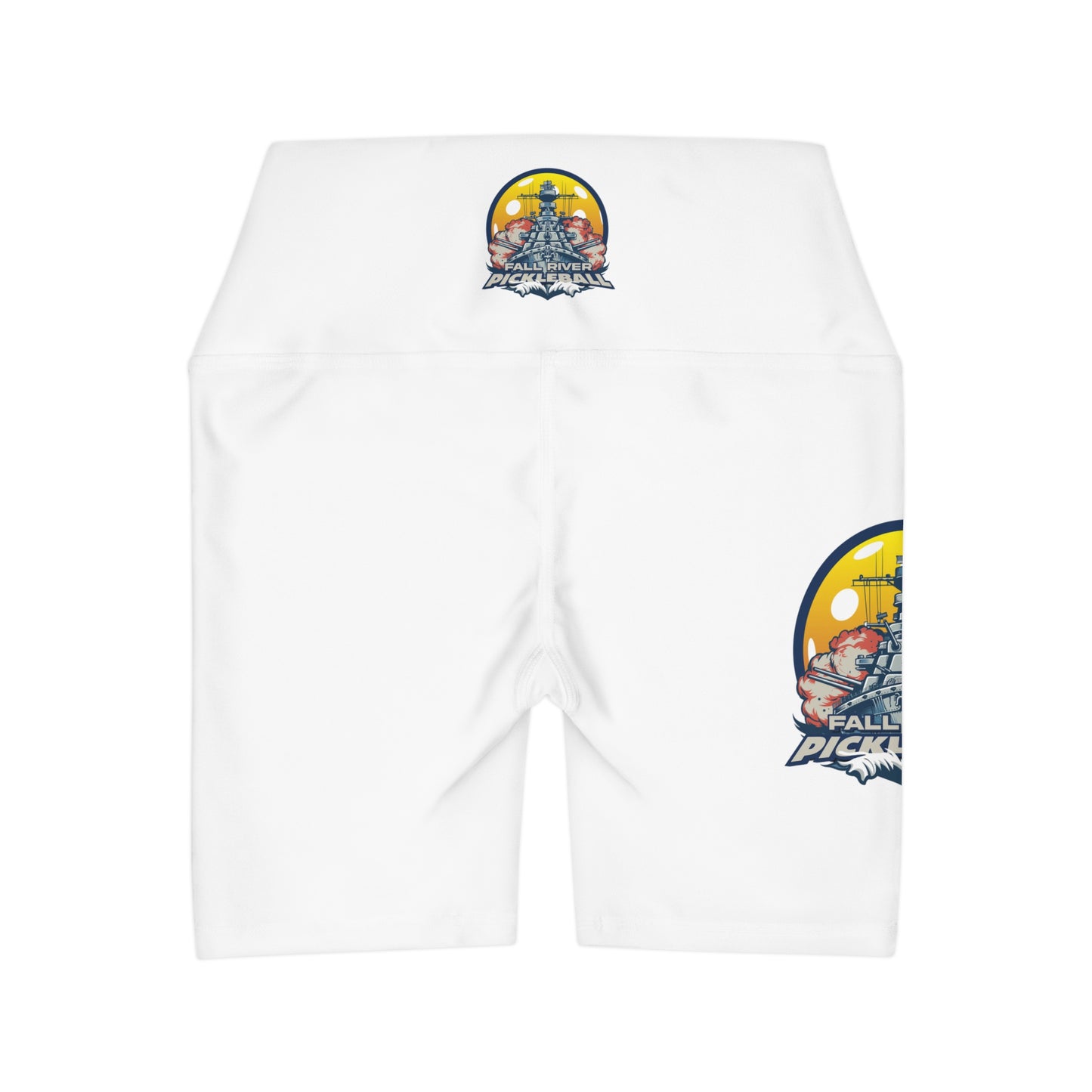 High Waisted Yoga Shorts White