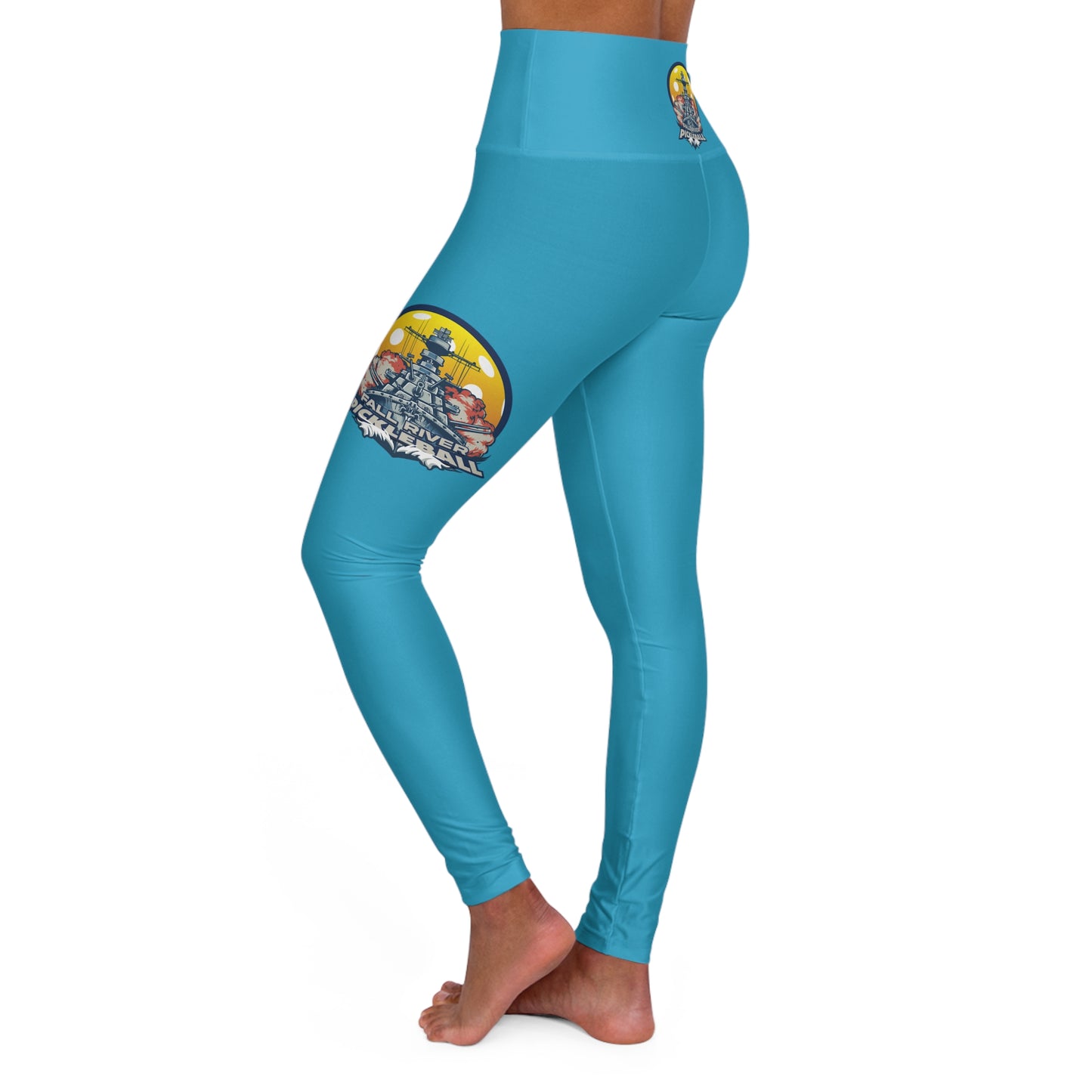 High Waisted Yoga Leggings Turquoise