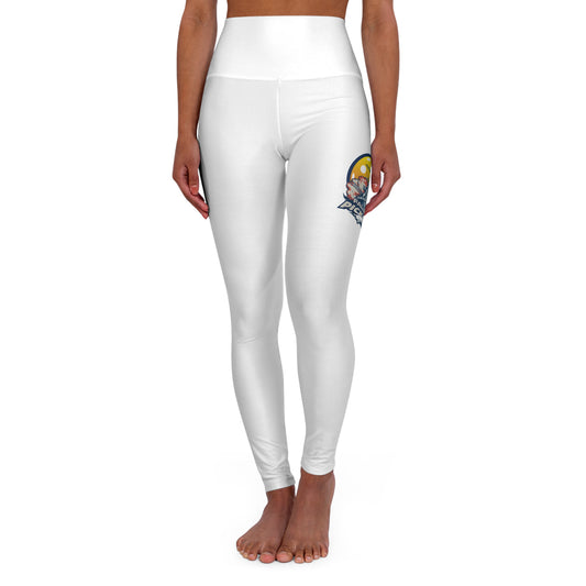 High Waisted Yoga Leggings White