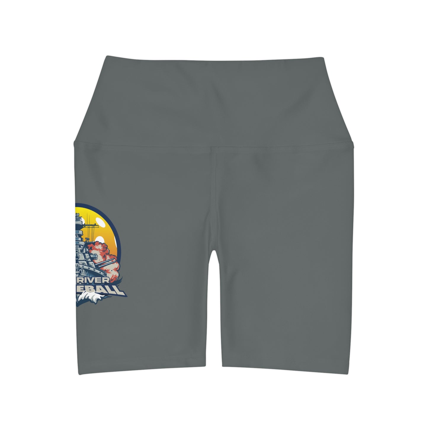 High Waisted Yoga Shorts Dark Grey
