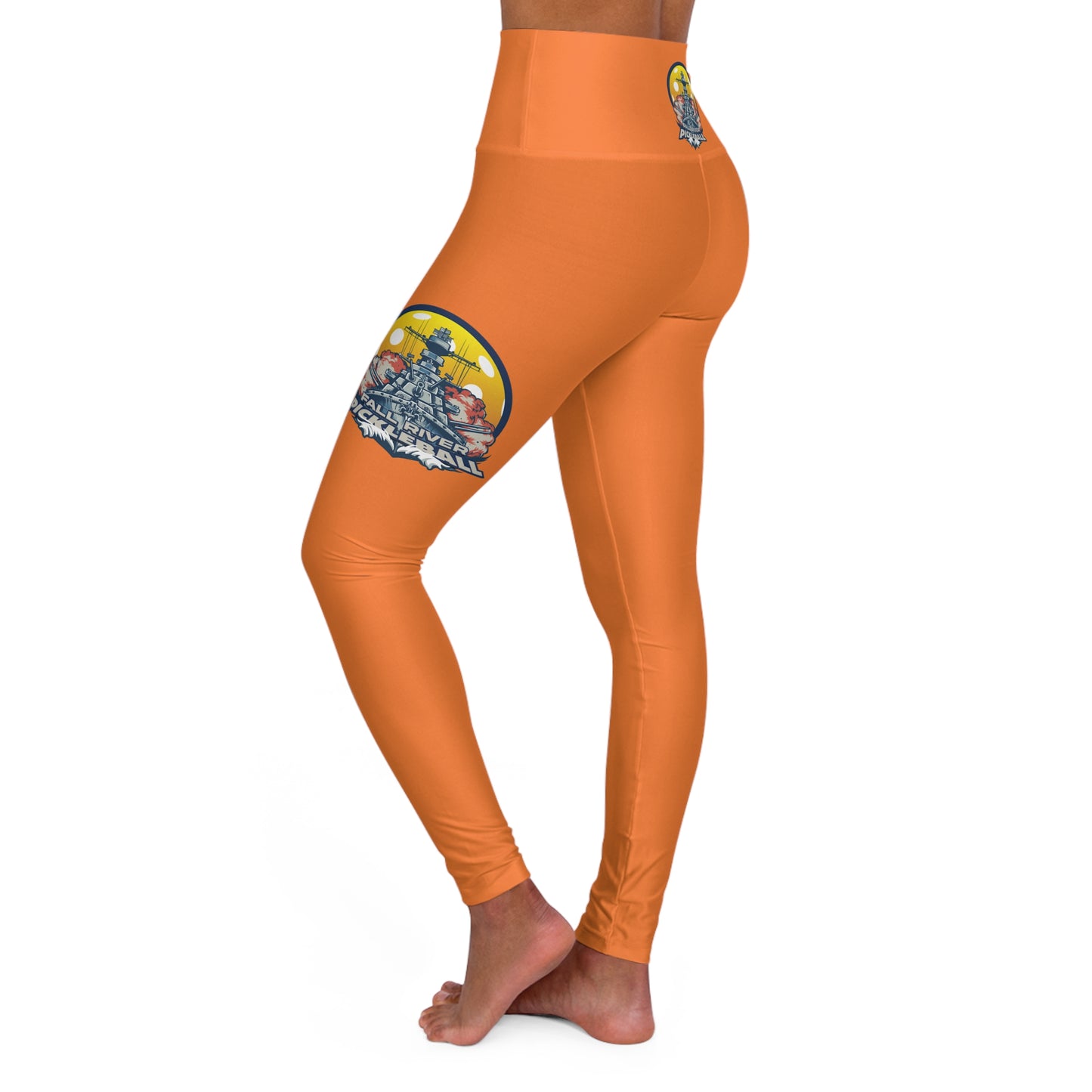 High Waisted Yoga Leggings Light Orange