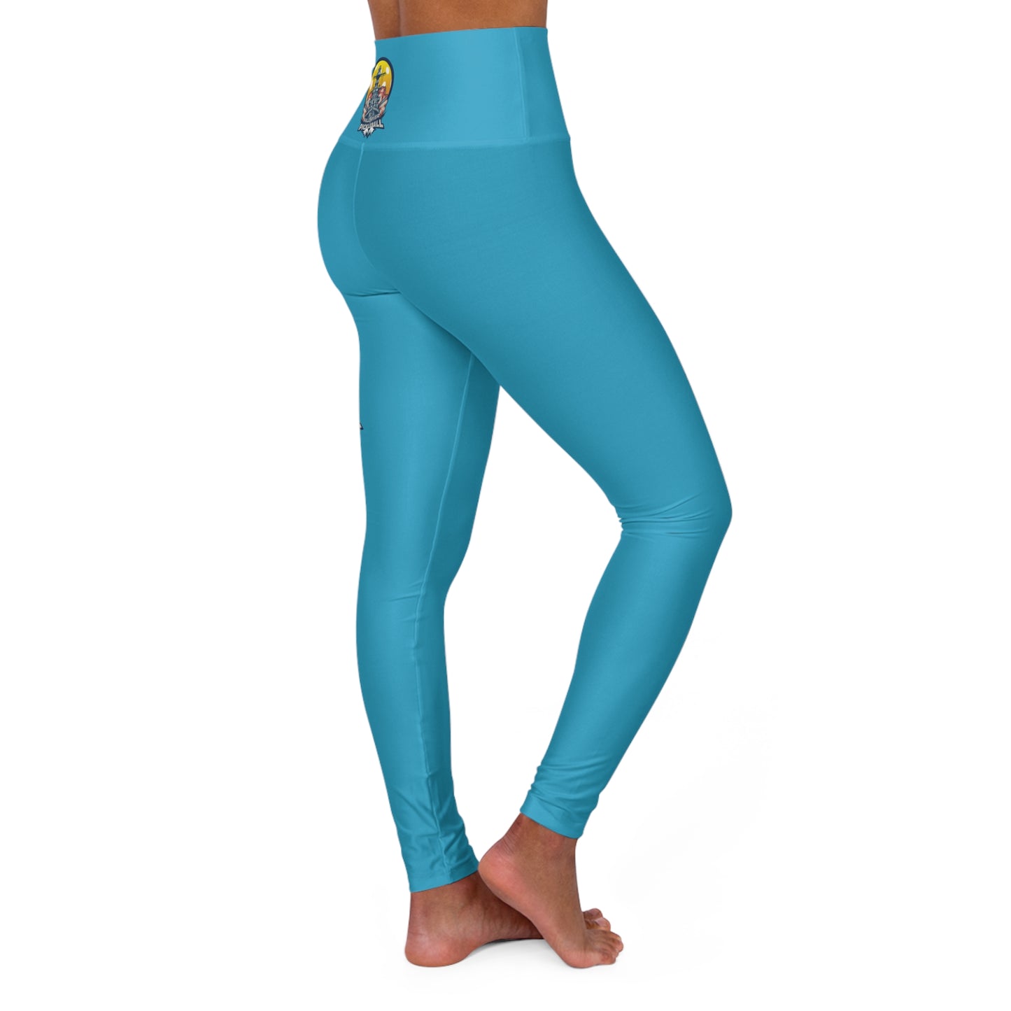 High Waisted Yoga Leggings Turquoise